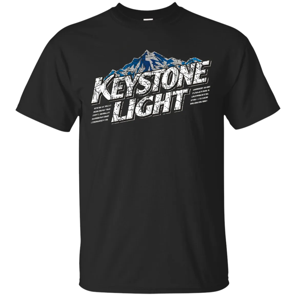 Keystone Light Beer T-Shirt Custom Designed Color Worn Label Pattern