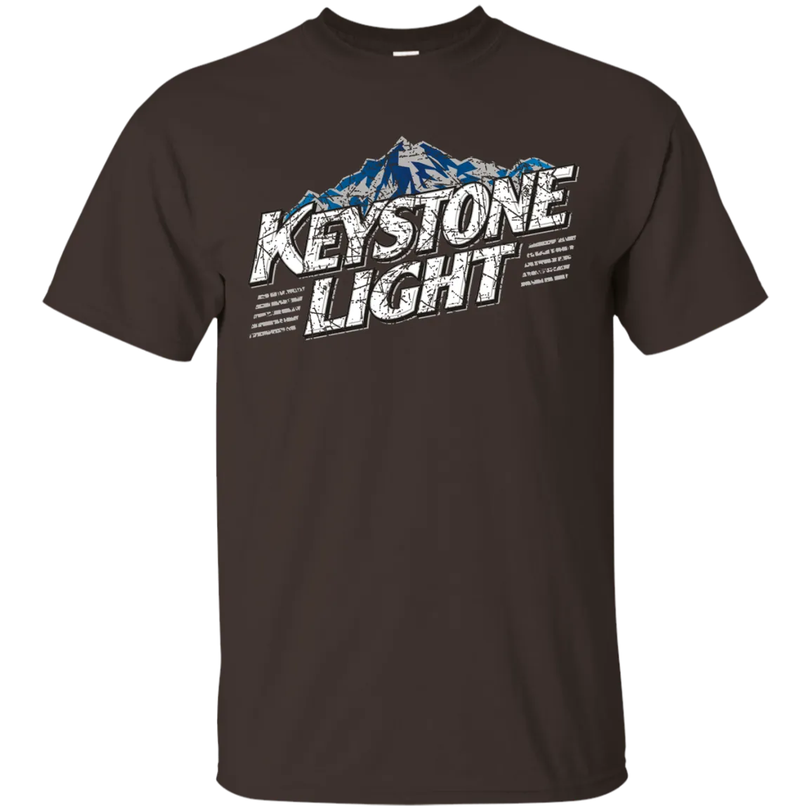 Keystone Light Beer T-Shirt Custom Designed Color Worn Label Pattern