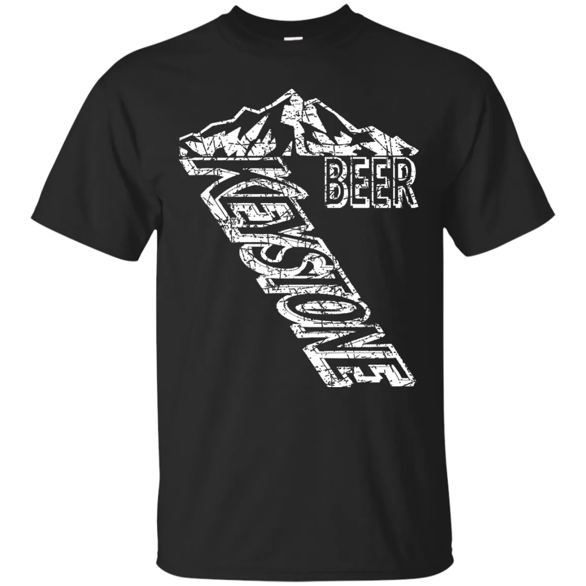 Keystone Light Beer T-Shirt Custom Designed White Worn Label Pattern