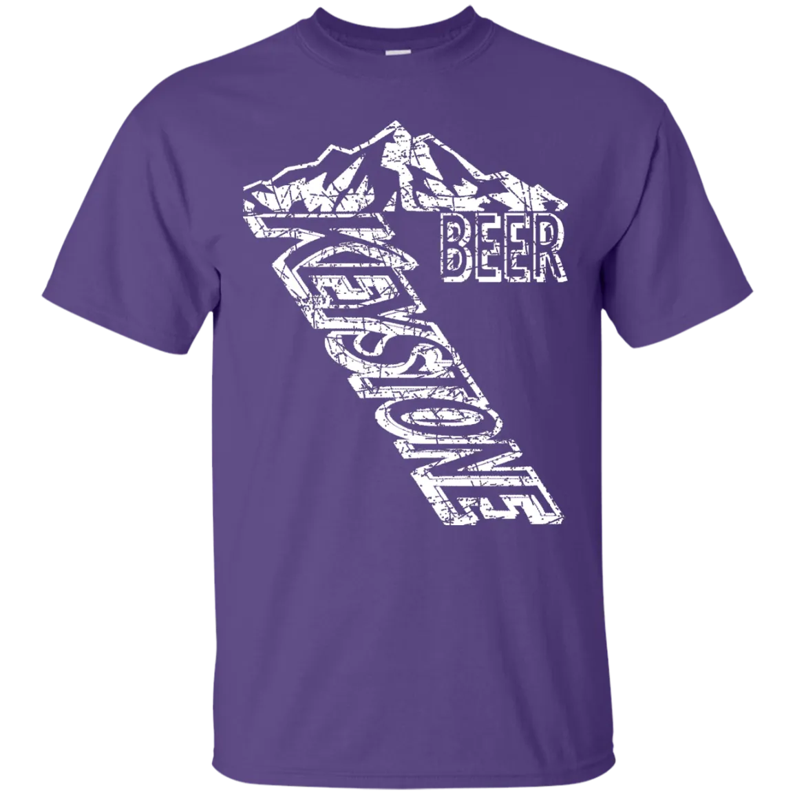 Keystone Light Beer T-Shirt Custom Designed White Worn Label Pattern