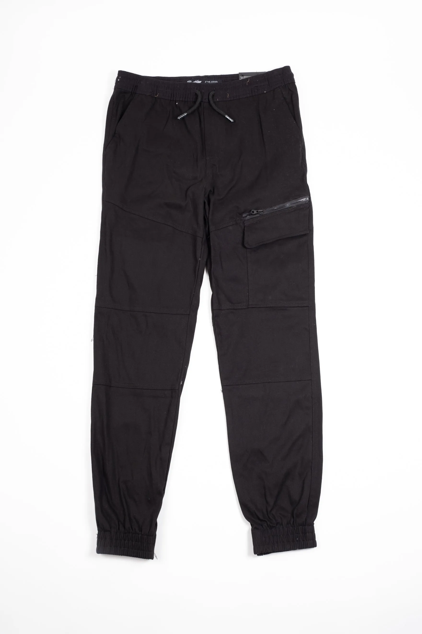 Kids Diagonal Zip Pocket Twill Cargo Jogger