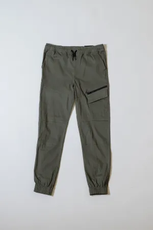 Kids Diagonal Zip Pocket Twill Cargo Jogger