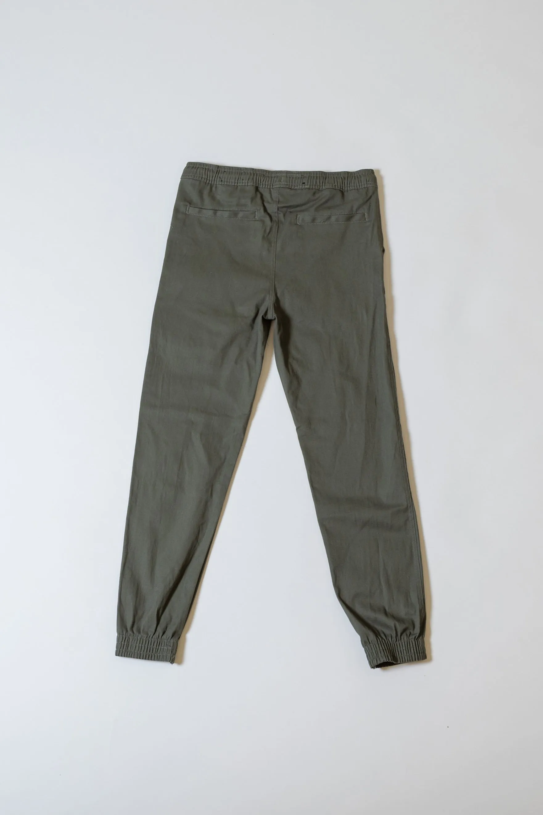 Kids Diagonal Zip Pocket Twill Cargo Jogger