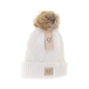 KIDS Large Patch Heathered Beanie