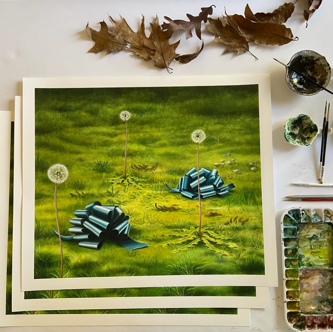 Kirsten Deirup, Bio Hack, 2021; Hand-Embellished, Signed, and Numbered Limited Edition Print