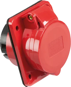 Knightsbridge IN0017 415V IP44 16A Angled Panel Mount Socket 3P N E