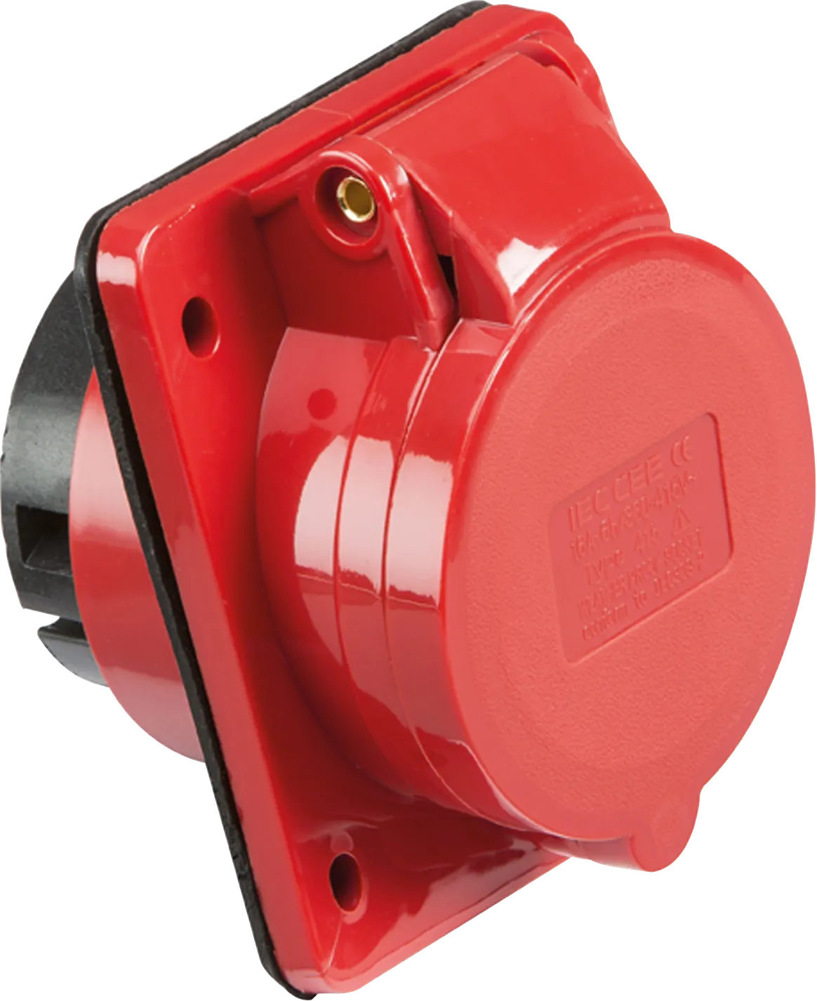 Knightsbridge IN0017 415V IP44 16A Angled Panel Mount Socket 3P N E