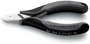KNIPEX Electronics Diagonal Cutter Pliers Round Head without Bevel 115mm Multi Component Grips 77 22 115 ESD