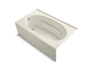 KOHLER K-1114-HL-0 Windward 72" x 42" alcove whirlpool with integral apron, left-hand drain and heater