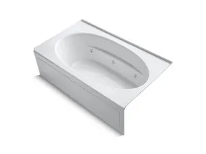 KOHLER K-1114-RA-0 Windward 72" x 42" alcove whirlpool with integral apron and right-hand drain