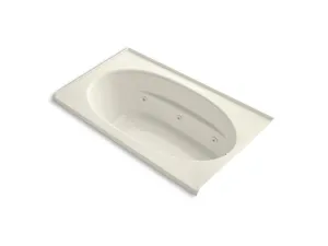 KOHLER K-1114-RH-0 Windward 72" x 42" alcove whirlpool with integral flange, right-hand drain and heater