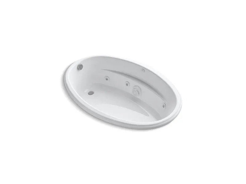 KOHLER K-1146-HK-0 6040 60" x 40" drop-in whirlpool with custom pump location and heater