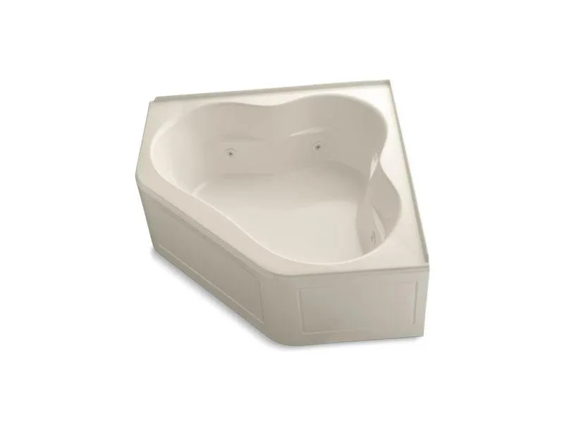 KOHLER K-1160-LA-0 Tercet 60" x 60" alcove whirlpool with integral flange and center drain