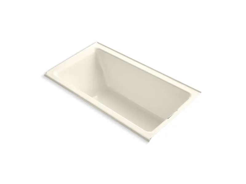 KOHLER K-855-R Tea-for-Two 66" x 36" alcove bath with integral flange and right-hand drain