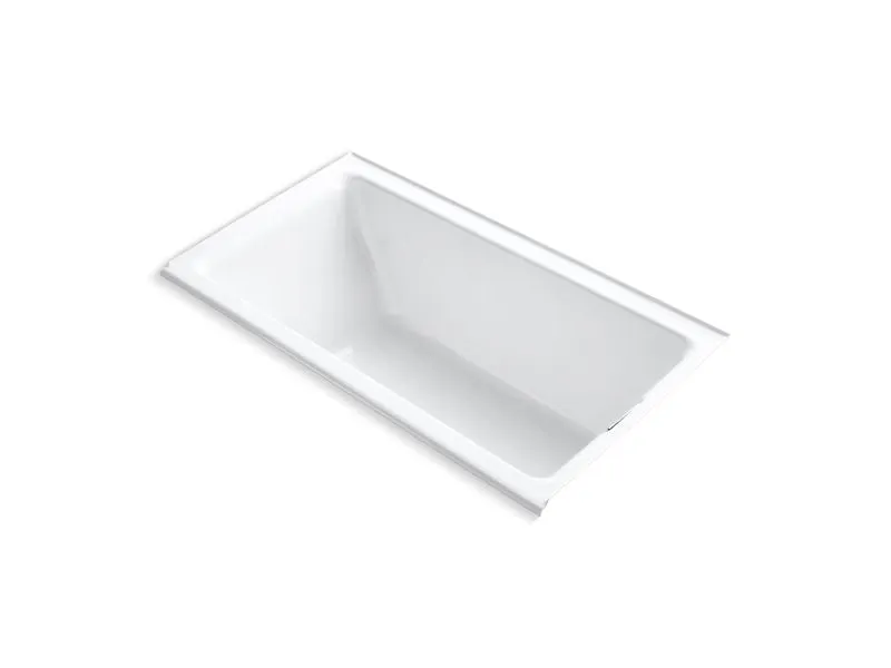 KOHLER K-855-R Tea-for-Two 66" x 36" alcove bath with integral flange and right-hand drain