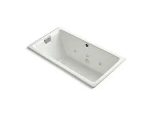KOHLER K-856-HE-0 Tea-for-Two 66" x 36" drop-in whirlpool with reversible drain, custom pump location and heater without trim