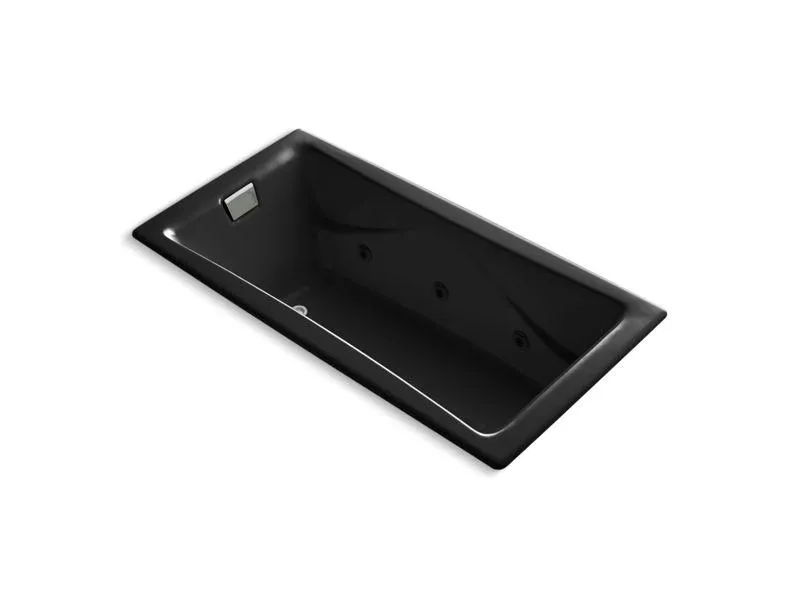 KOHLER K-865-H2-0 Tea-for-Two 72" x 36" drop-in whirlpool with reversible drain and heater without trim