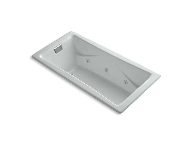 KOHLER K-865-H2-0 Tea-for-Two 72" x 36" drop-in whirlpool with reversible drain and heater without trim