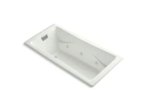 KOHLER K-865-H2-0 Tea-for-Two 72" x 36" drop-in whirlpool with reversible drain and heater without trim