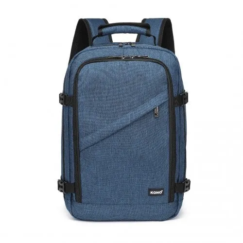 Kono Lightweight 20L Cabin Bag Travel Business Backpack - Navy