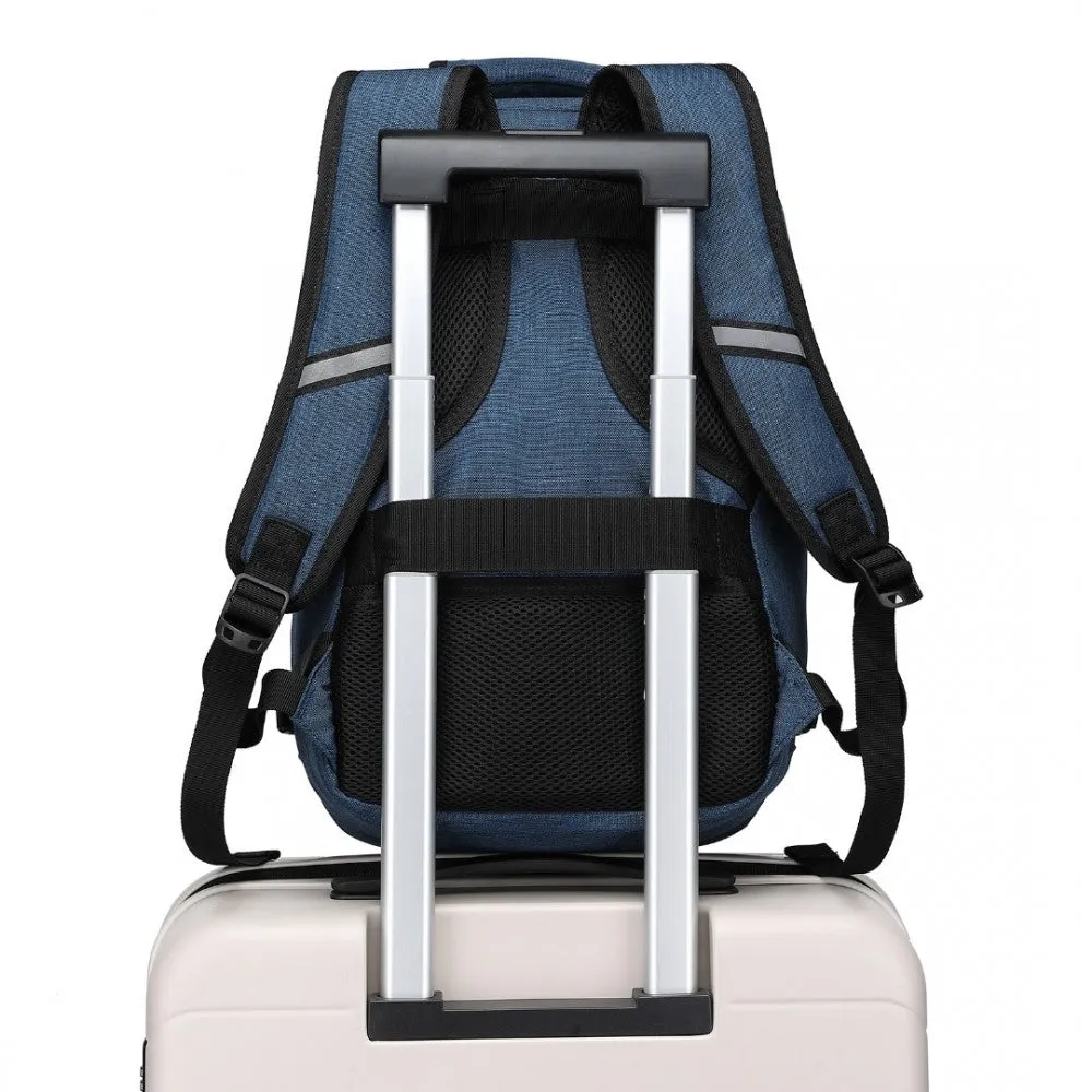 Kono Lightweight 20L Cabin Bag Travel Business Backpack - Navy