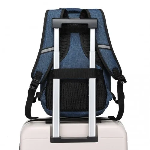 Kono Lightweight 20L Cabin Bag Travel Business Backpack - Navy