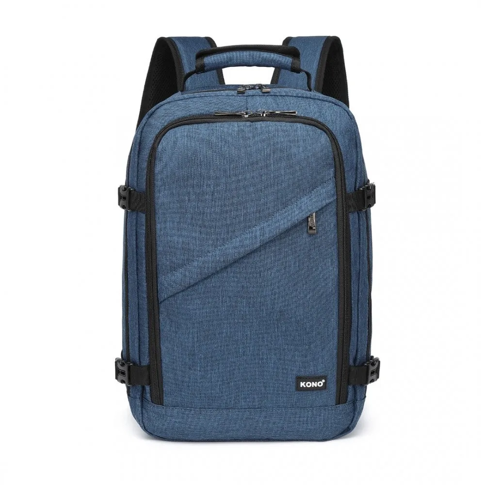 Kono Lightweight 20L Cabin Bag Travel Business Backpack - Navy