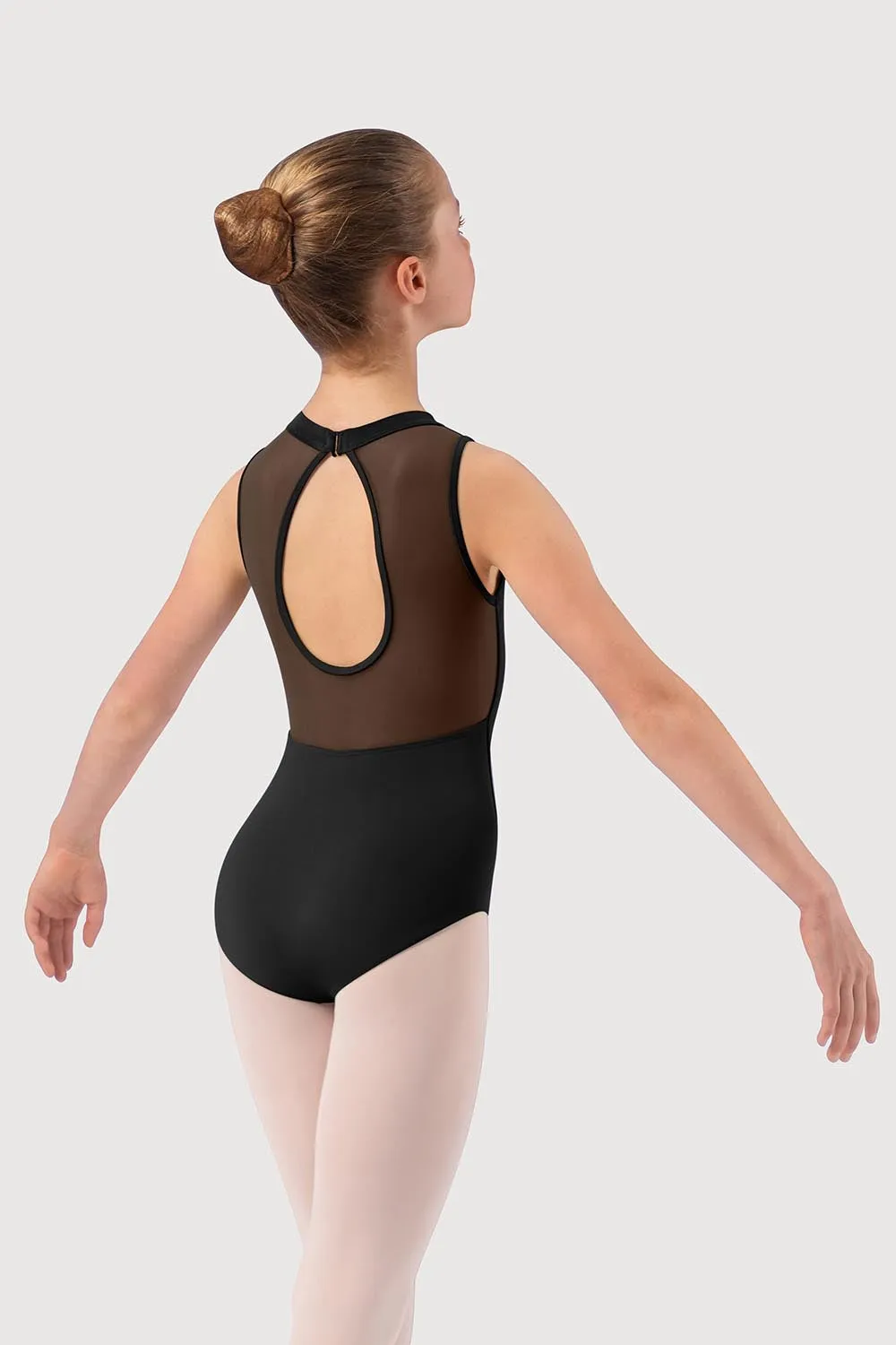 L54185G - Bloch Printed Lace Girls High Neck Tank Leotard