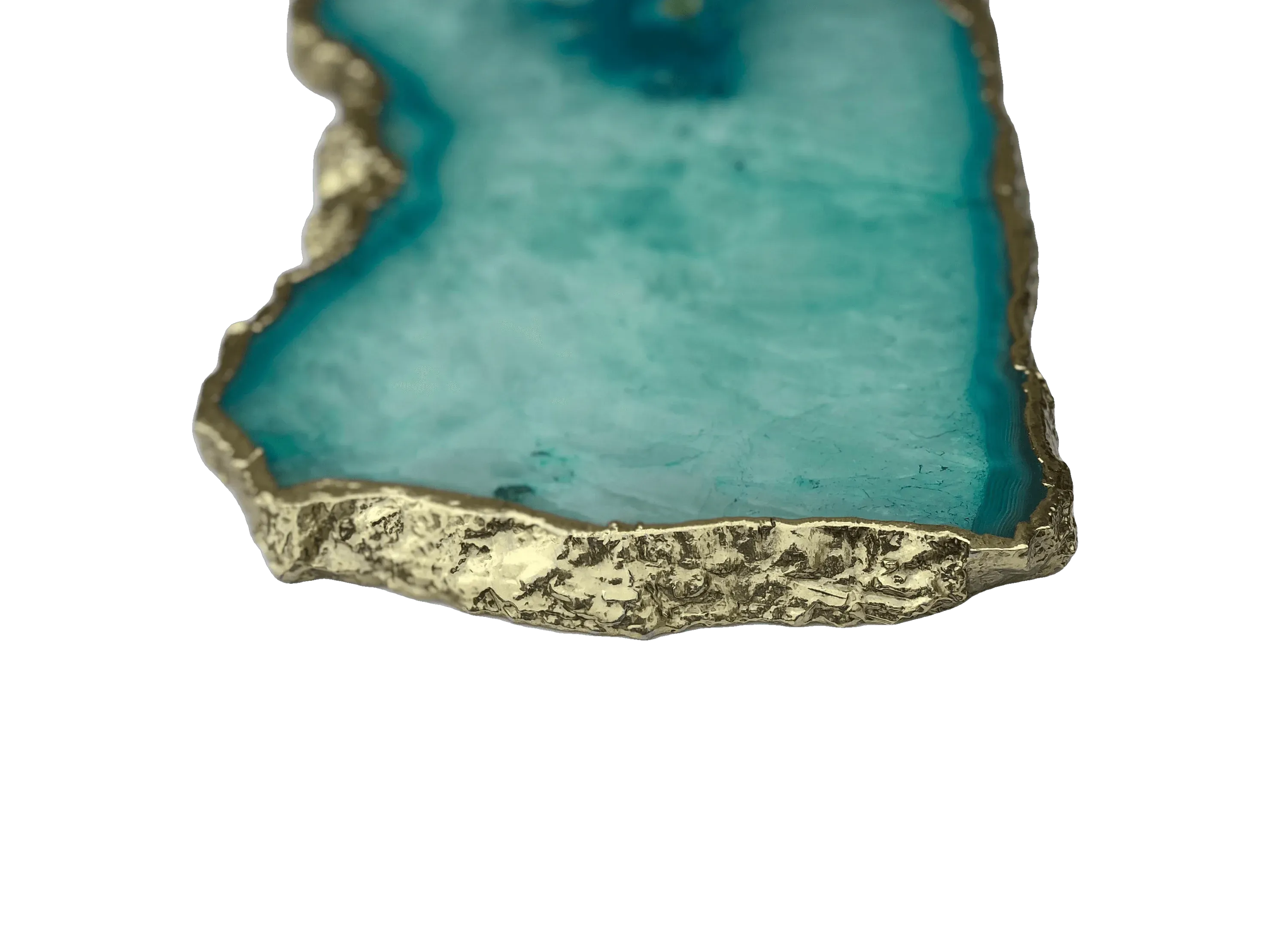 Large Aqua Agate Cheese platter Tray