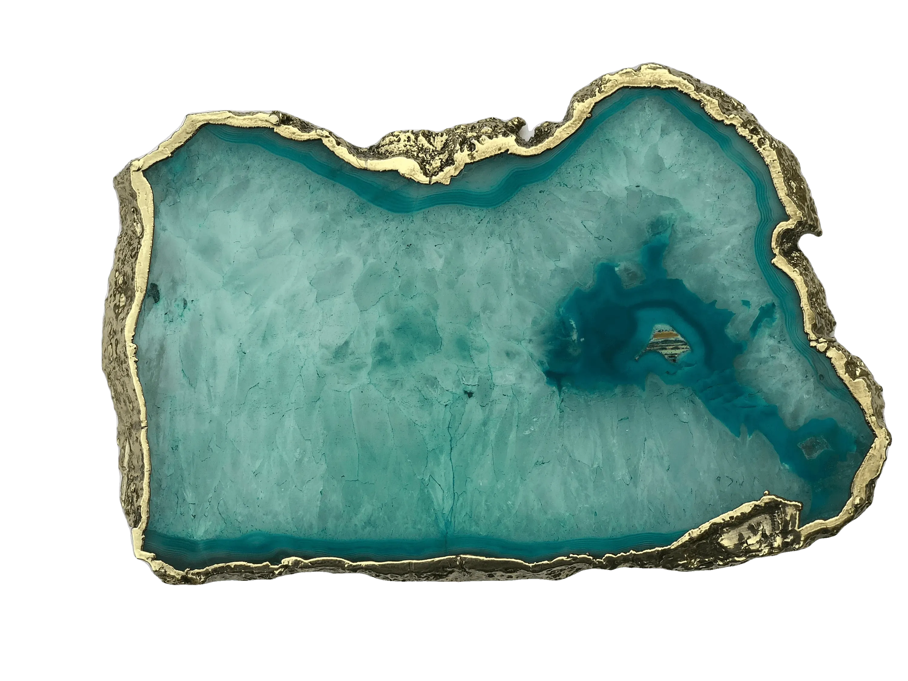 Large Aqua Agate Cheese platter Tray
