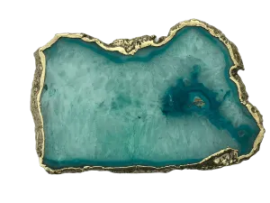 Large Aqua Agate Cheese platter Tray