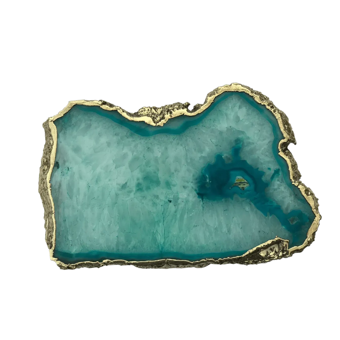 Large Aqua Agate Cheese platter Tray