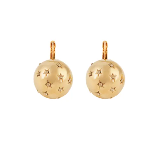 Large Gold Comète Earrings