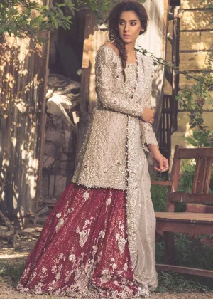 Latest Pakistani Bridal Net Lehnga for Wedding #J5166