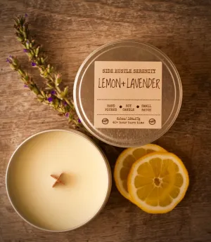 Lemon   Lavender Scented Soy Candle | 6.5oz
