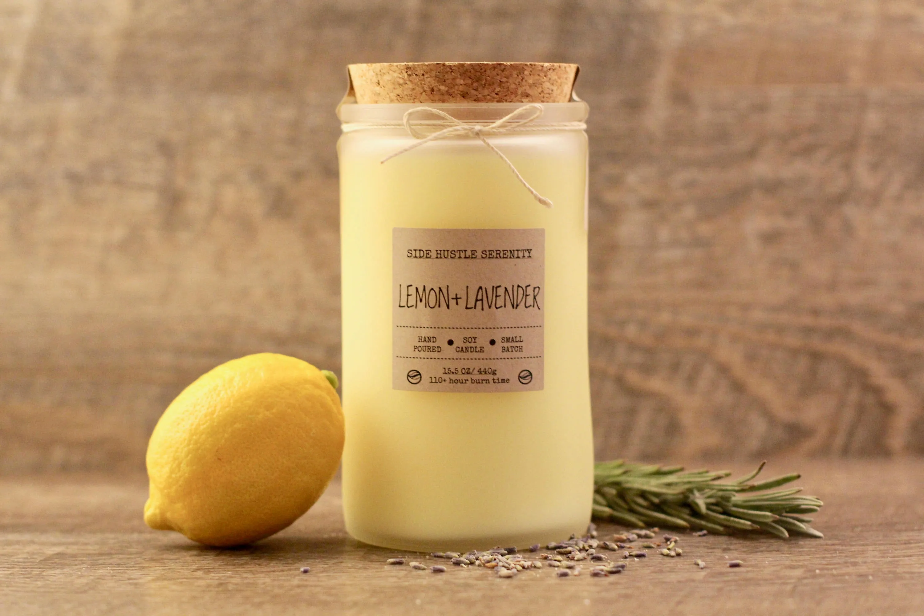 Lemon   Lavender Scented Soy Candle | 6.5oz
