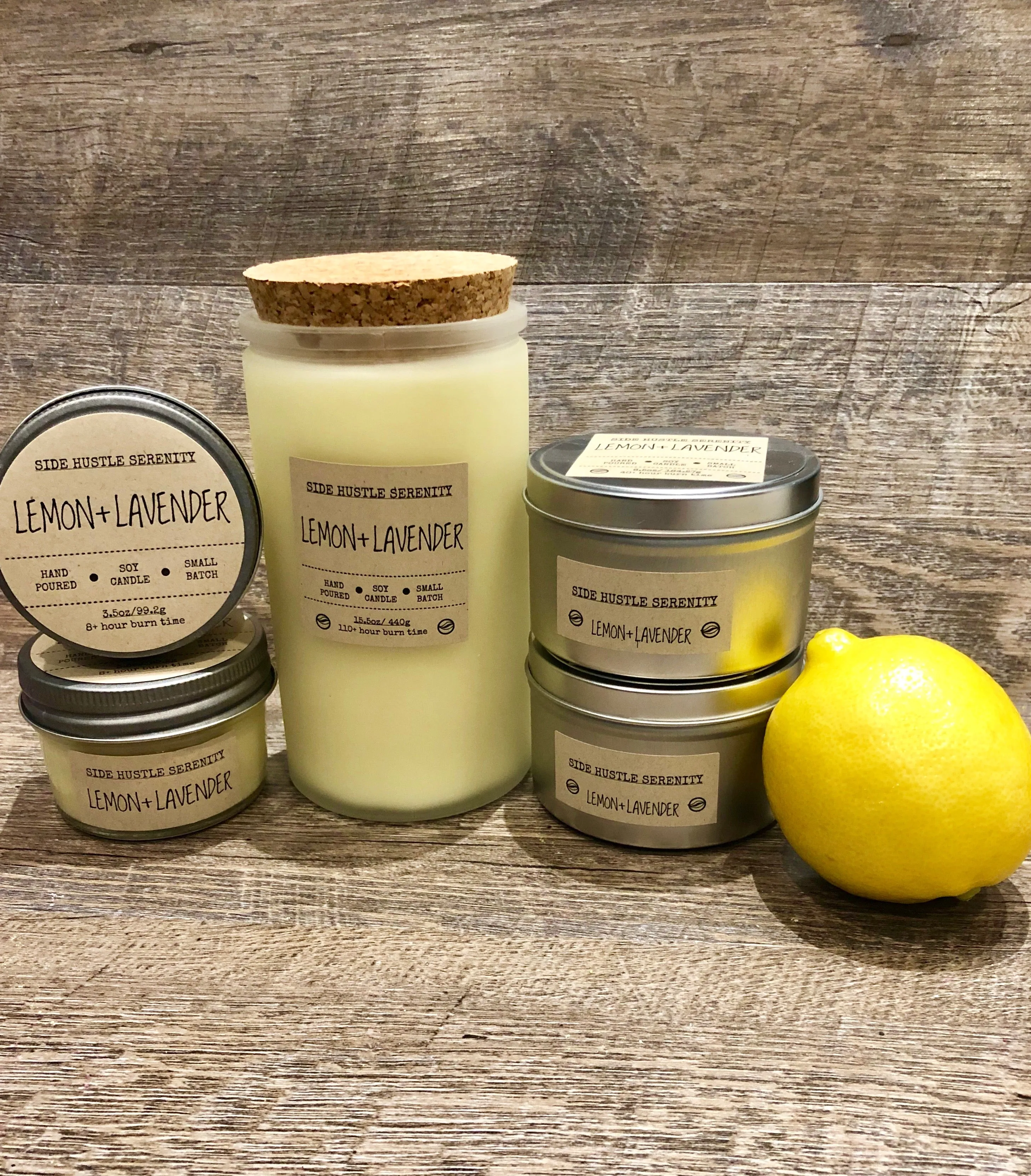 Lemon   Lavender Scented Soy Candle | 6.5oz