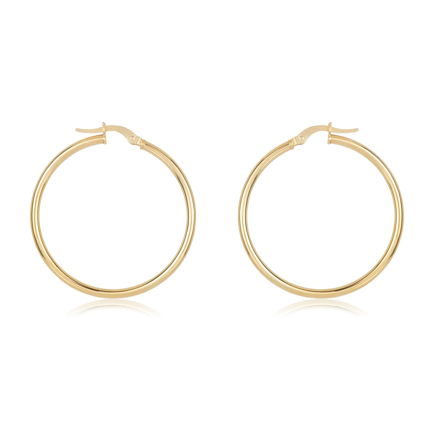 Leslie Simple Gold Hoops-25mm