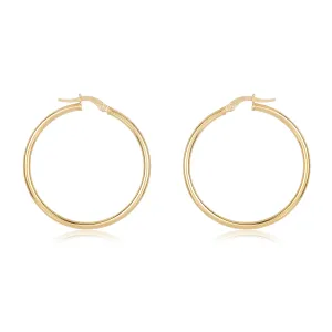 Leslie Simple Gold Hoops-25mm