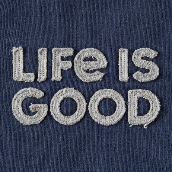 Life is Good Men's LIG Wordmark Stack Simply True Fleece Zip Hoodie