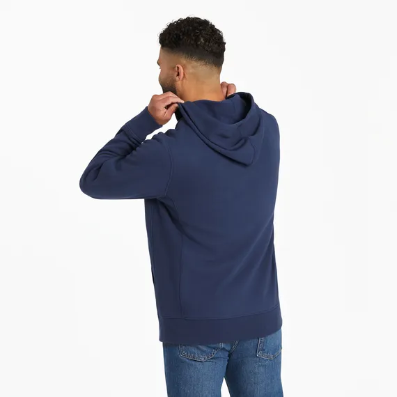 Life is Good Men's LIG Wordmark Stack Simply True Fleece Zip Hoodie