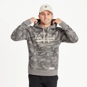 Life is Good Men's Positive Ballyard Script Simply True Fleece Hoodie