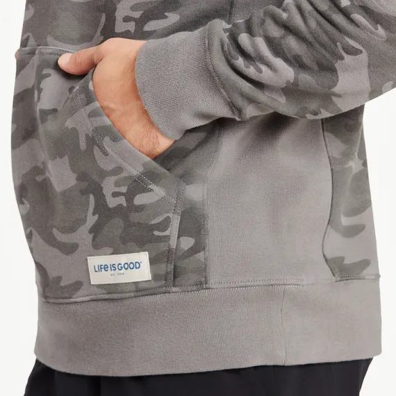 Life is Good Men's Positive Ballyard Script Simply True Fleece Hoodie