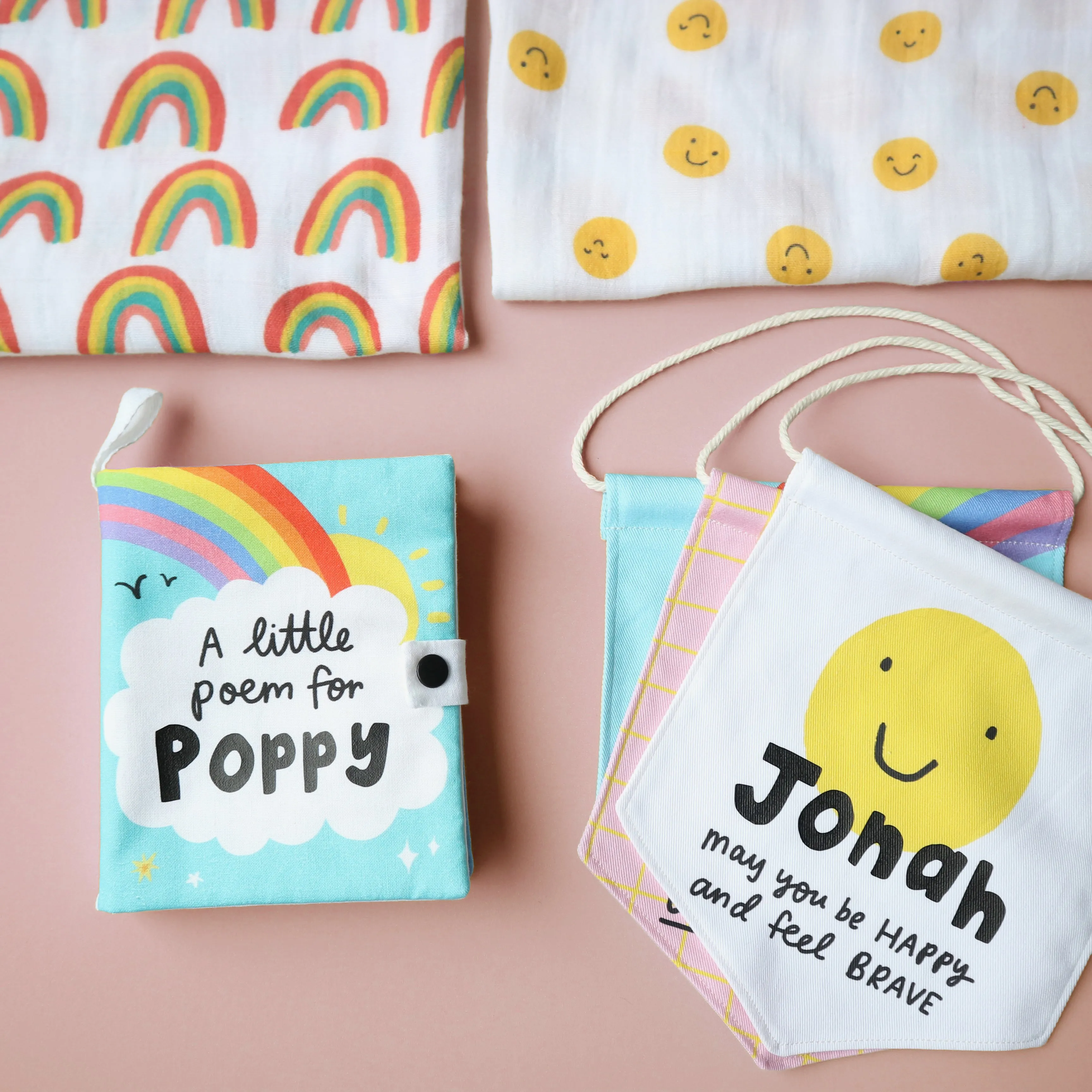 *Limited Edition* Personalised 'A poem for...' soft crinkle baby book - The Happy News