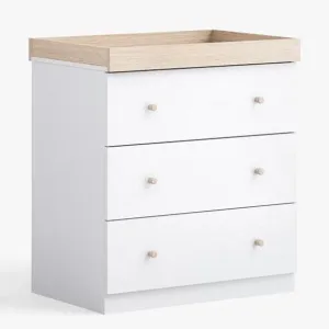 Little Acorns - Burlington dresser White/Oak Box1