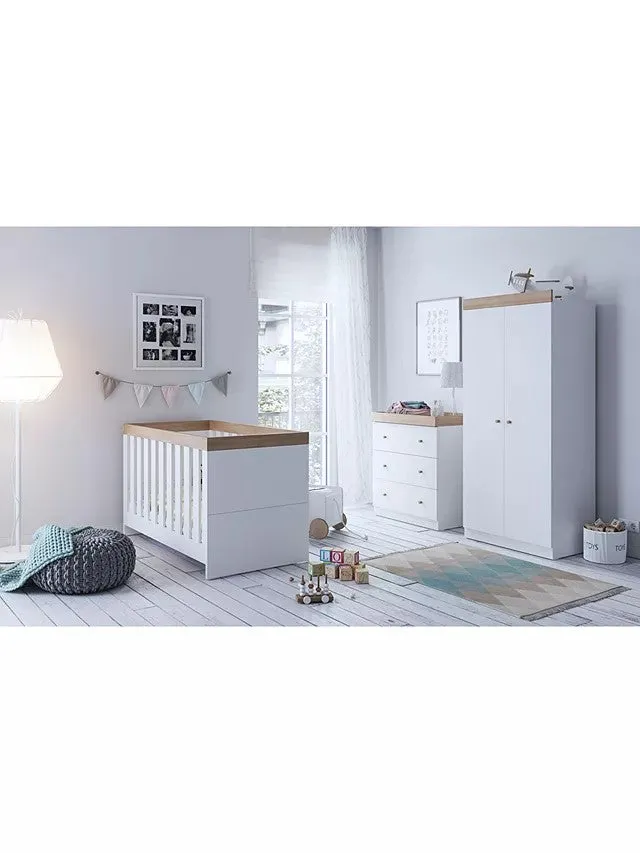 Little Acorns - Burlington dresser White/Oak Box1