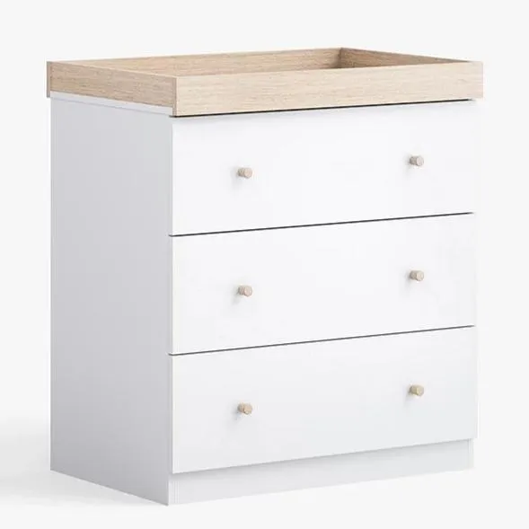 Little Acorns - Burlington dresser White/Oak Box1