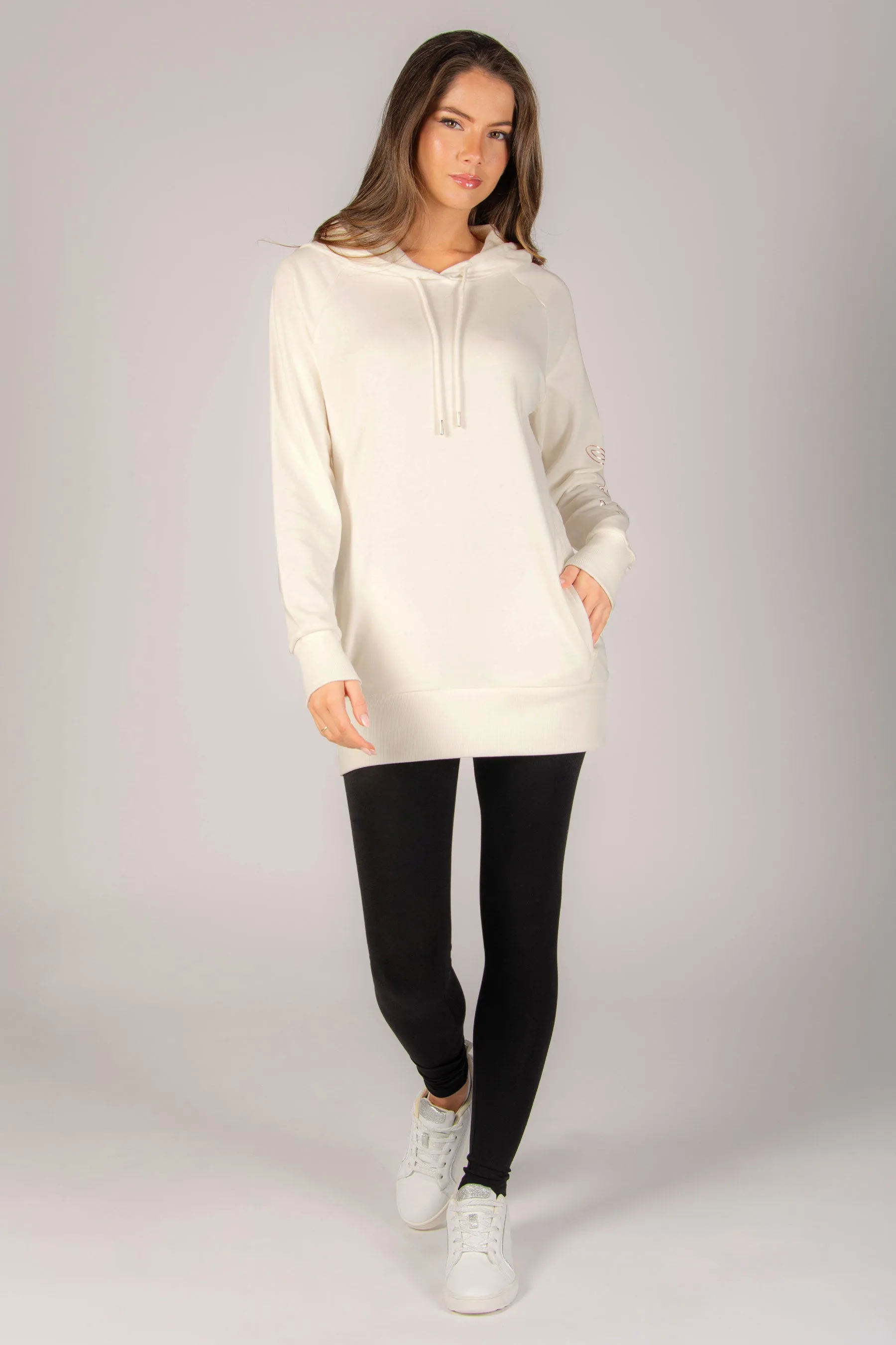 Longline Logo Hoodie