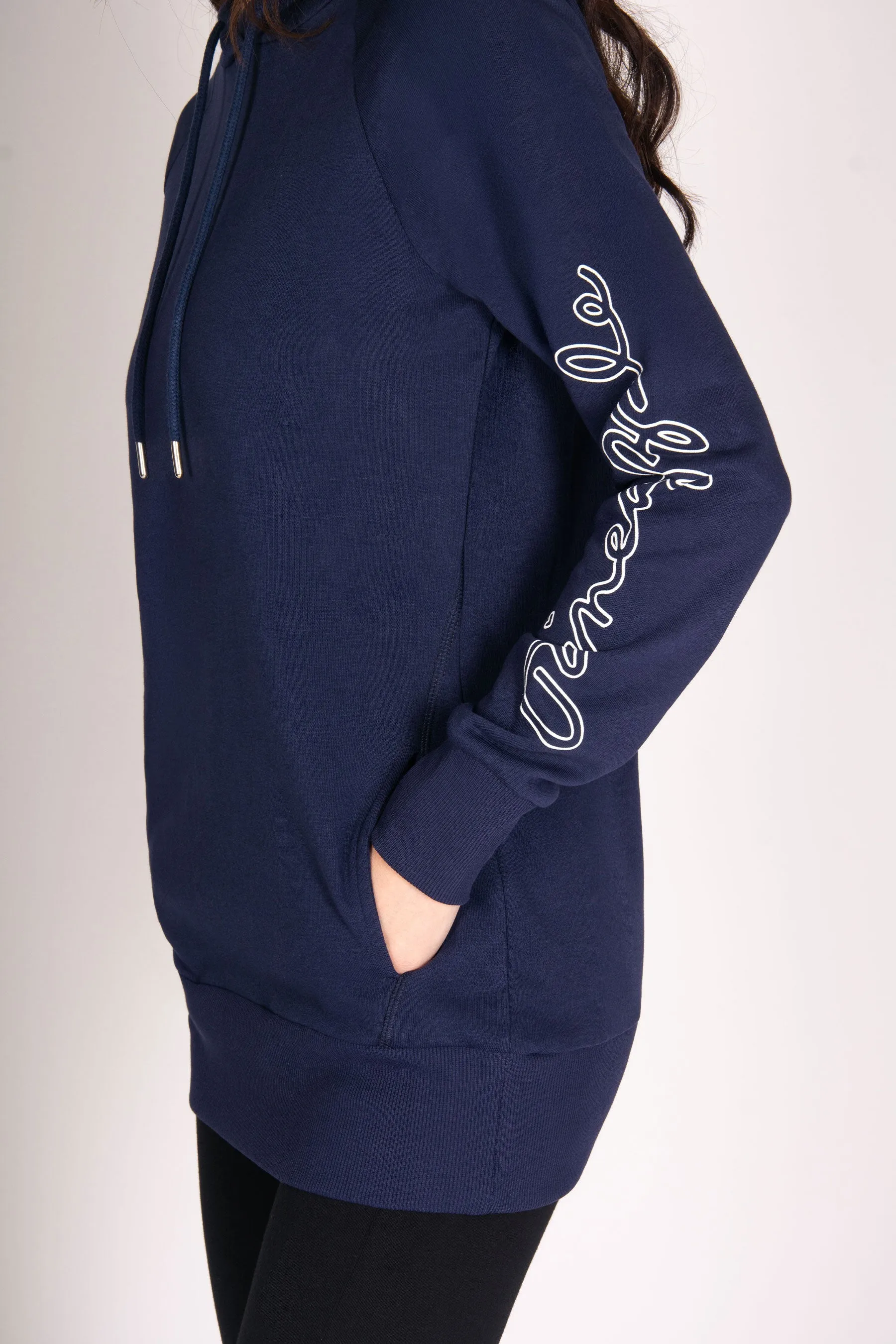Longline Logo Hoodie