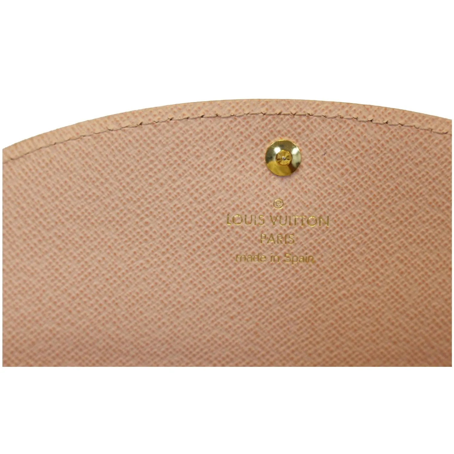LOUIS VUITTON Caissa Damier Ebene Wallet Rose Ballerine